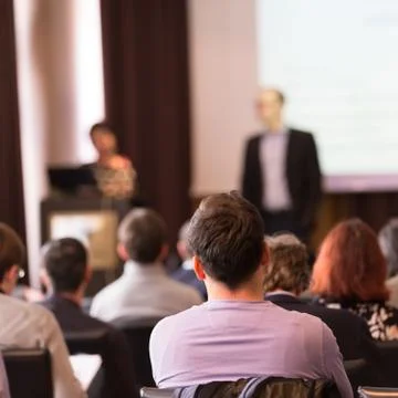 Audience in the lecture hall. Stock Photos