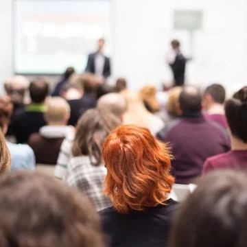 Audience in the lecture hall. Stock Photos