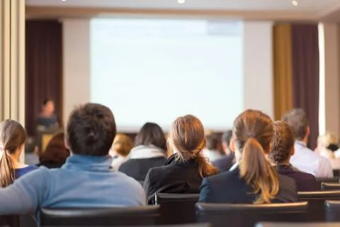 Audience in the lecture hall. Stock Photos