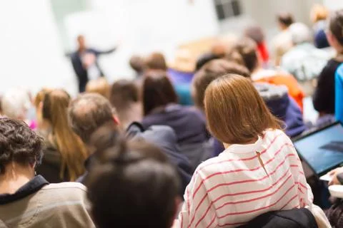 Audience in the lecture hall. Stock Photos