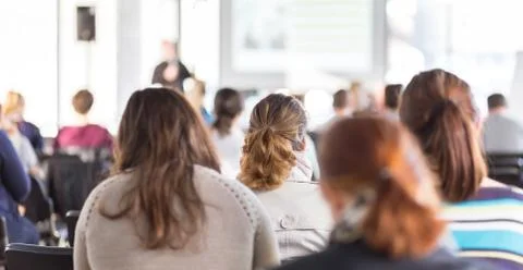 Audience in the lecture hall. Stock Photos
