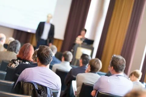 Audience in the lecture hall. Stock Photos