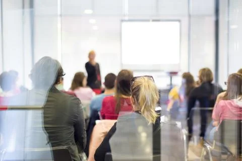 Audience in the lecture hall. Stock Photos
