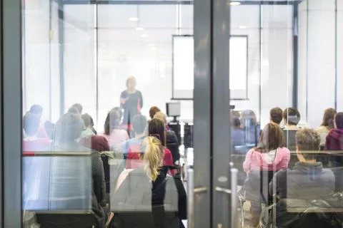 Audience in the lecture hall. Stock Photos