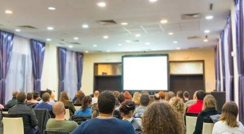 Audience in the lecture hall Stock Photos