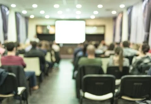 Audience in the lecture hall Stock Photos