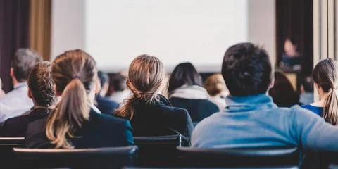 Audience in the lecture hall. Stock Photos