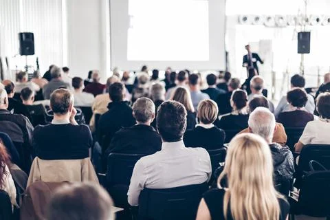 Audience in the lecture hall. Stock Photos