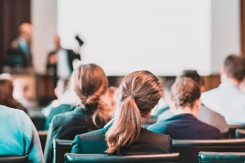 Audience in the lecture hall. Stock Photos