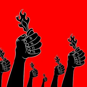 Audience with lighters in the air Stock Illustration