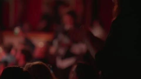 Audience Member Clapping at Live Event Stock Footage 335040744