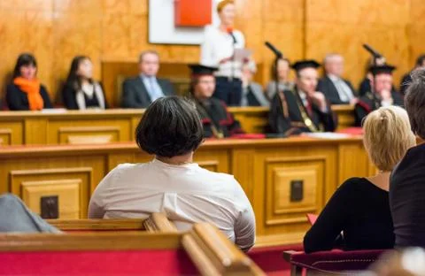 Audience at a official ceremony Stock Photos