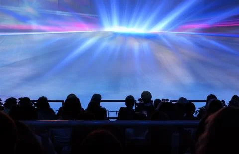 The audience before the performance. Stock Photos