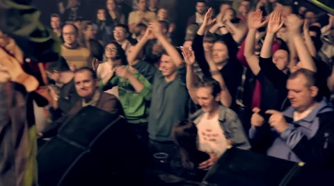 Audience at Rock Concert Stock Footage 48886635