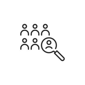 Audience Search Icon Stock Illustration