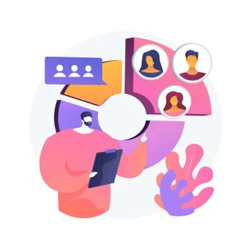 Audience segmentation abstract concept vector illustration. Stock Illustration
