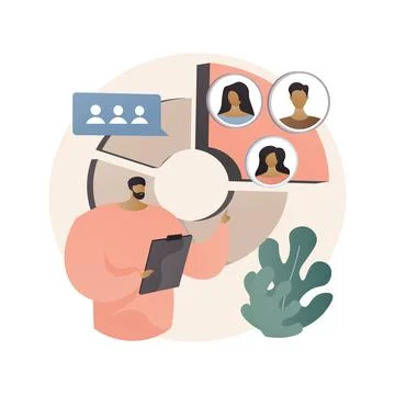 Audience segmentation abstract concept vector illustration. Stock Illustration