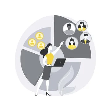 Audience segmentation abstract concept vector illustration. Stock Illustration