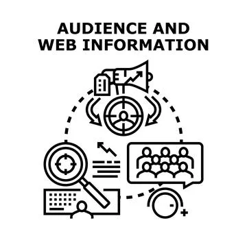 Audience segmentation and targeted web marketing strategy Stock Illustration