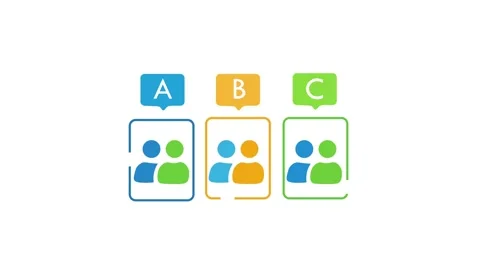 Audience Segmentation And User Groups Icon Flat Design Animation  動画素材 346164326