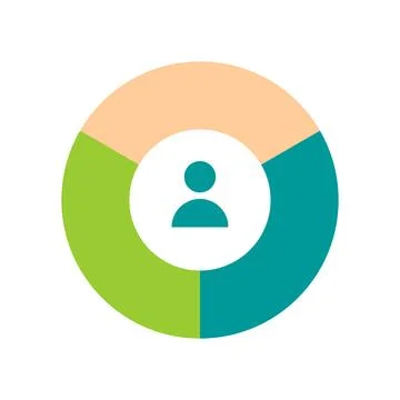 Audience segmentation, a flat color vector element, forms the basis of a ma.. Stock Illustration