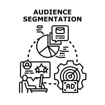 Audience segmentation process for effective marketing strategy Stock Illustration