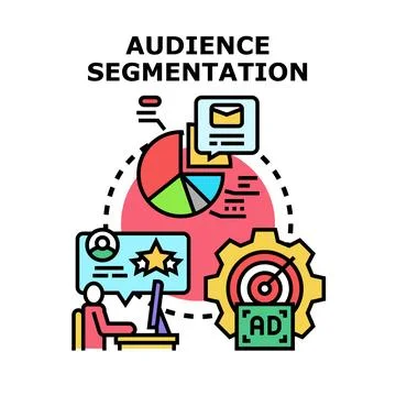Audience segmentation process for effective marketing strategy Stock Illustration