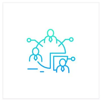 Audience segments gradient icon Stock Illustration