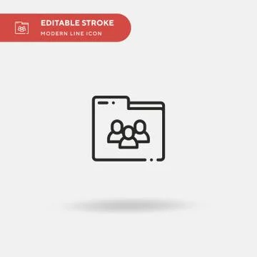 Audience Simple vector icon. Illustration symbol design template for web mobi Stock Illustration