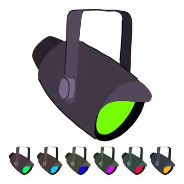 Audience spotlight stage vector cartoon graphic Stock Illustration
