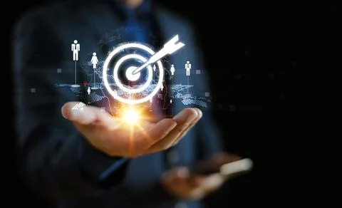 Audience target analysis. Population sampling focus for business research, sa Stock Photos