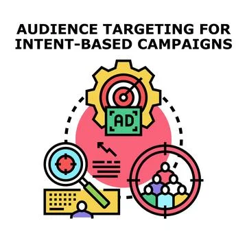 Audience targeting for intent based digital advertising campaigns Illustrazione stock