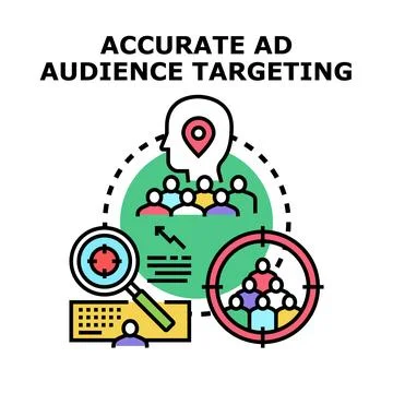 Audience targeting strategy developing for effective digital advertising Stock-Illustration
