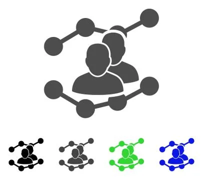 Audience Trends Flat Icon Illustrazione stock