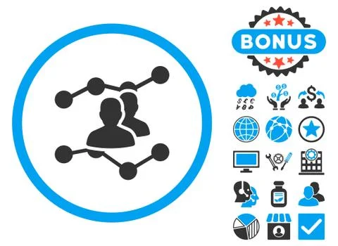 Audience Trends Flat Vector Icon with Bonus 스톡 일러스트