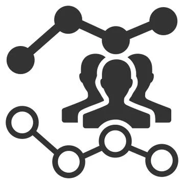 Audience Trends Flat Vector Icon イラスト素材