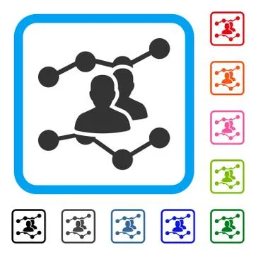 Audience Trends Framed Icon 스톡 일러스트