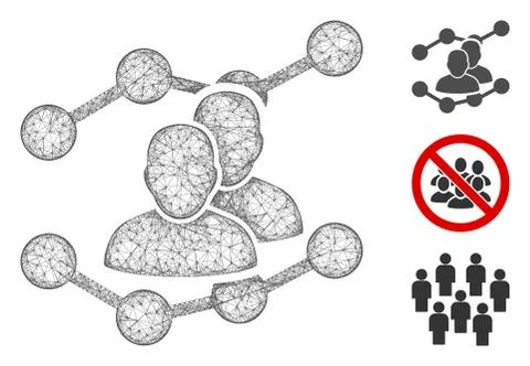 Audience Trends Polygonal Web Vector Mesh Illustration イラスト素材