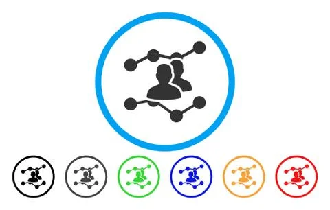 Audience Trends Rounded Icon Illustrazione stock
