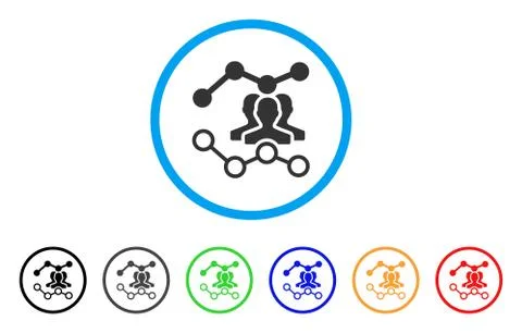 Audience Trends Rounded Icon Illustrazione stock