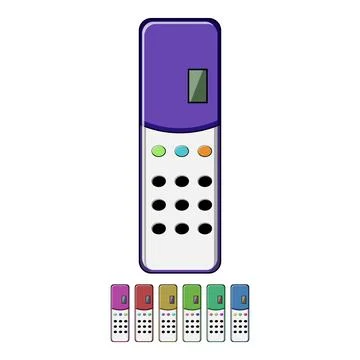 Audience voting clicker cartoon vector graphic Stock Illustration