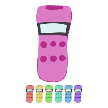 Audience voting clicker vector cartoon graphic Stock Illustration