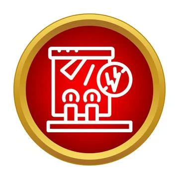 Audience watching stage with no flash icon Stock Illustration