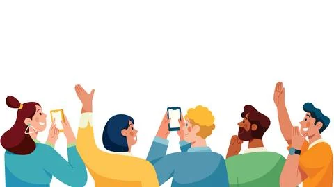 Audience on White 库存插图