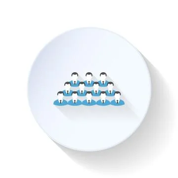 Audiences flat icon Stock Illustration