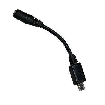 Audio adapter cable white background Stock Photos