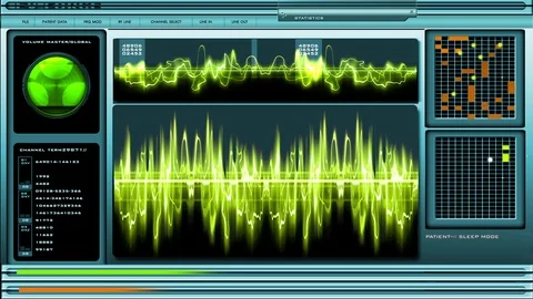 Audio Analyzer Interface Boot up Stock Footage 94688783