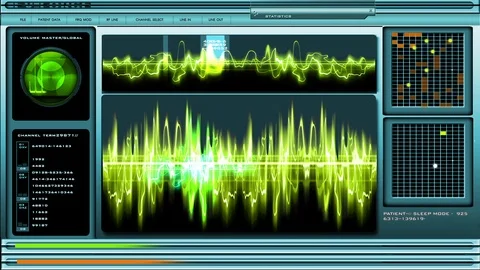 Audio Analyzer Interface Loop 스톡 동영상 94688786