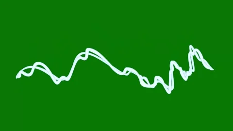 Audio and Electronic wave from in 4k on green background ready to use Stock Footage 316474682