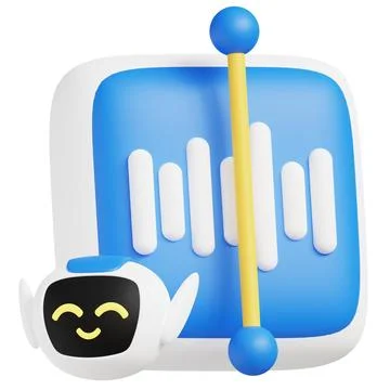 Audio Authentication 3d icon illustration. 写真素材